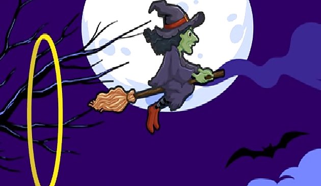 Halloween penyihir terbang
