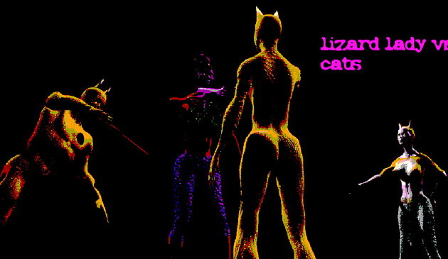 Lizard Lady vs Les Chats