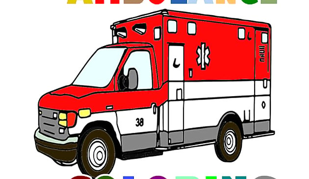 Desenhos de Caminhões de ambulância para colorir