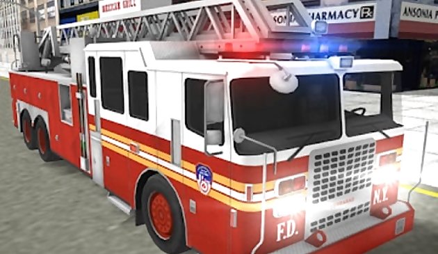 Echte LKW-Feuerwehrfahrt-Simulation