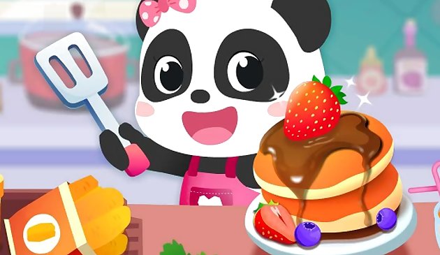 Bébé Panda Cuisine Du Petit-Déjeuner