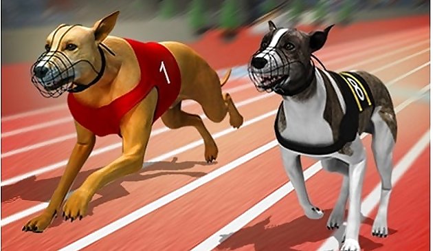 Racing Dog Simulator : Jeux de course de chiens fous