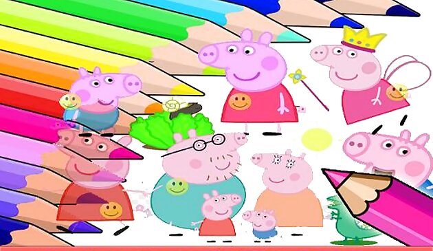 Libro da colorare per Peppa Pig