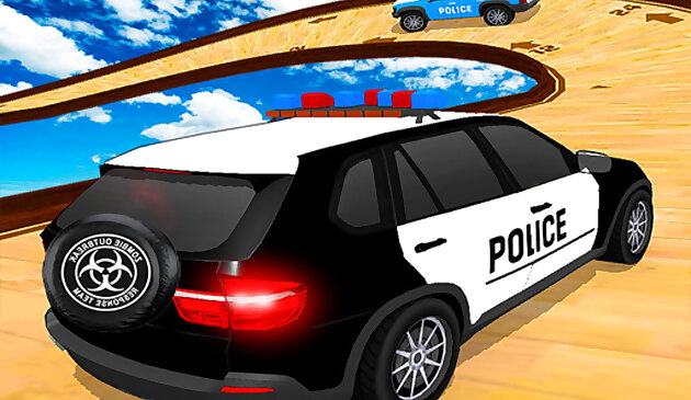Police Prado Car Stunt Ramp Karera ng Kotse Game 3D