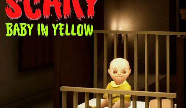 Bebê assustador em amarelo