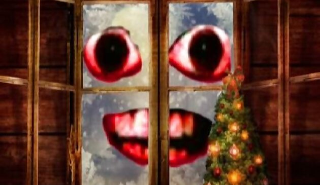 Babbo Natale di Capodanno fuori dalla finestra