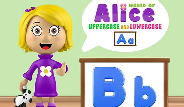 Die Welt von Alice Groß- und Kleinbuchstaben
